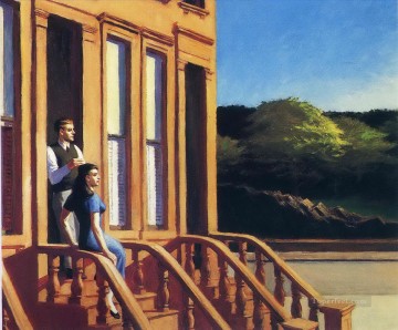 エドワード・ホッパー Painting - ブラウンストーンの日光 エドワード・ホッパー